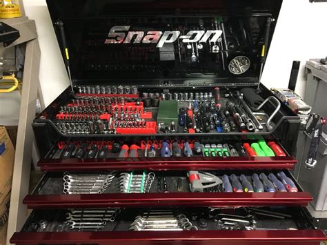 Snap on tool collection and box | Tool box organization, Tool box, Garage storage