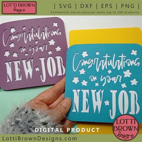 New Job Card Template 'congratulations on Your New - Etsy UK