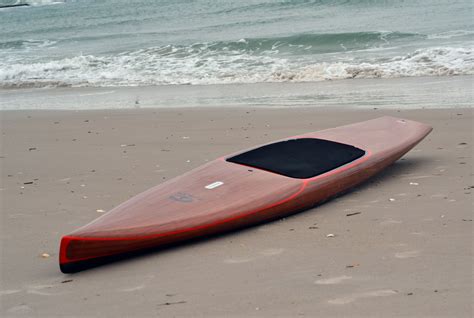 Prone Paddle Board with wood veneer and red pin-lining | Paddle surfing, Surf kayak, Surfing