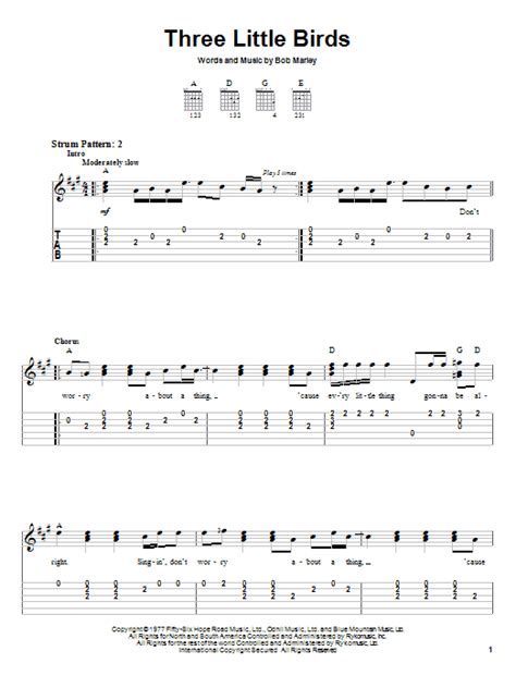 Three Little Birds by Bob Marley - Easy Guitar Tab - Guitar Instructor