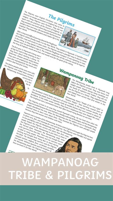 Wampanoag Tribe and Pilgrims Reading Passages | Elementary teaching resources, Reading ...