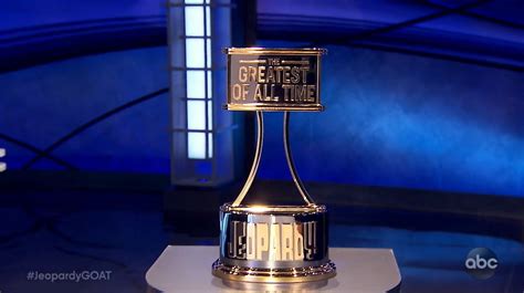 A look at the GOAT trophy (from a promo that aired tonight) : r/Jeopardy