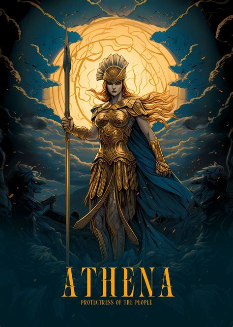 'Athena Poster' Poster, picture, metal print, paint by Posterium Wall ...