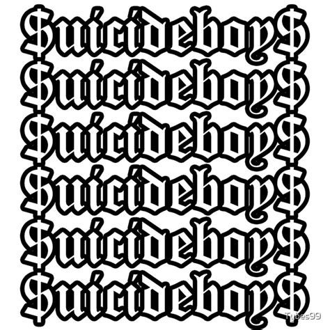 "Suicideboys Logo Repeated" by Tybes99 | Redbubble