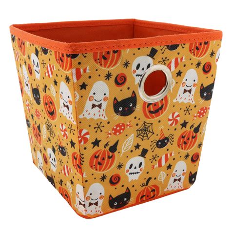 Paris Accessories Orange Fabric Halloween Storage Bin - Shop Closet ...