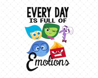Today is a Core Memory Day Svg Png, Inside Out Svg Png, All the Feels Anger Sadness Joy Fear ...