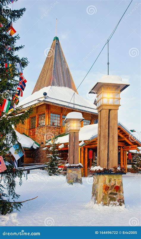 Santa Claus Office at Santa Village in Finnish Lapland New Stock Photo - Image of holiday ...