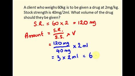 Drug Dosage Calculations