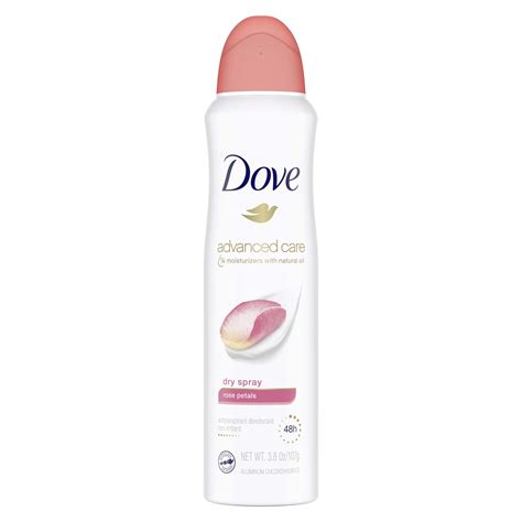 Dove Advanced Care Dry Spray Antiperspirant Deodorant Rose Petals, 3.8 oz - Walmart.com ...