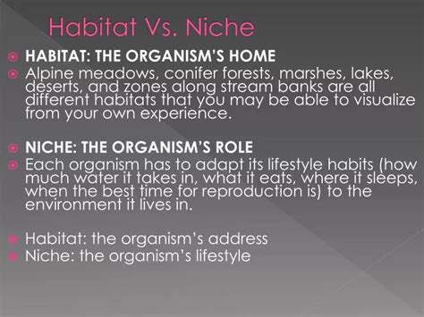 PPT - Habitat Vs. Niche PowerPoint Presentation, free download - ID:2832330