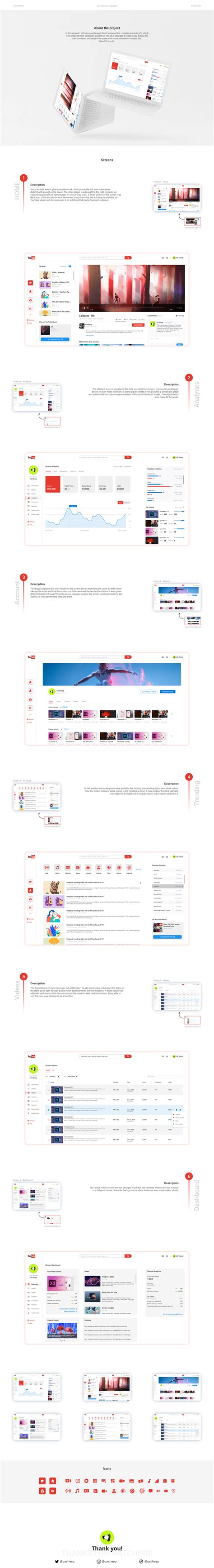 Youtube UI redesign | Behance