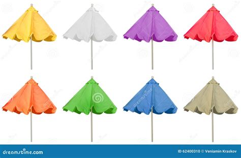 Beach umbrellas - colorful stock photo. Image of rest - 62400310