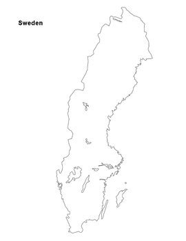 FREE - Sweden (Sverige) - Map Outline by The Harstad Collection | TPT