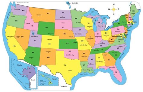 World Map Labeled States