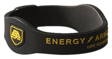 Energy Armor Superband Negative Ion Wristband Bracelet Black with Yellow Letters | eBay