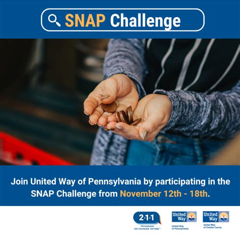 United Way SNAP Challenge 2023 - Chester County United Way