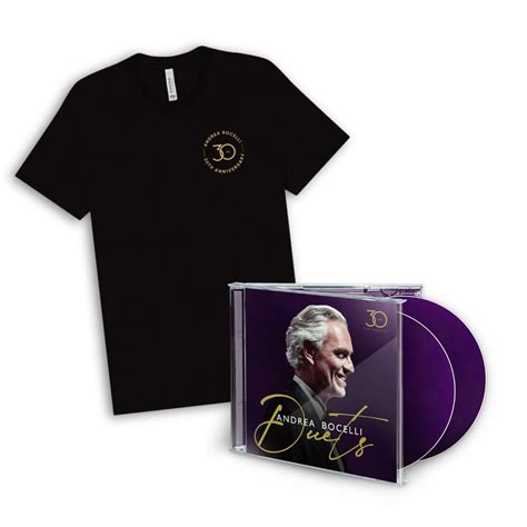 Duets - 30th Anniversary: 2CD + T-Shirt - Andrea Bocelli Official Store