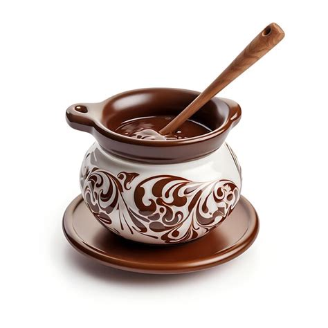 Premium AI Image | Isolated of Decadent Chocolate Fondue With a Ceramic ...