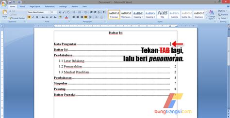 Cara Membuat Daftar Isi dengan Titik-titik Otomatis di Microsoft Word