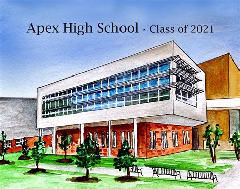 Apex, NC - New Apex High School 11"x14" - Matted Print