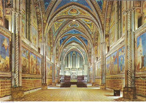 Assisi - Basilica of San Francesco - Upper Church - Inside View, Assisi ...