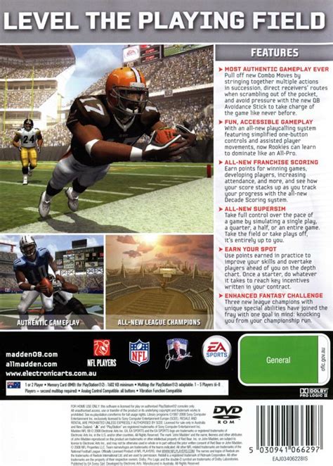 Madden NFL 09 cover or packaging material - MobyGames