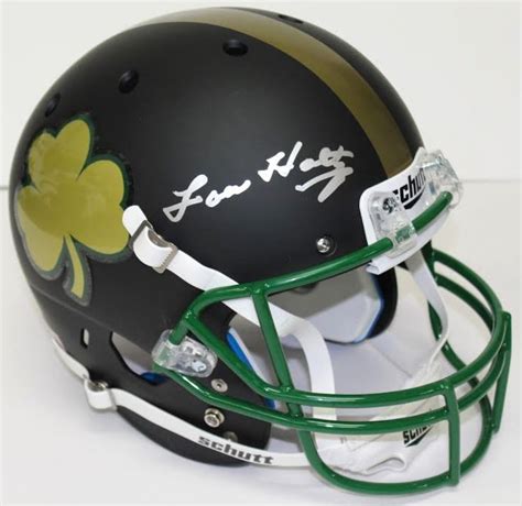 Lou Holtz Signed Notre Dame Fighting Irish Custom Flat Matte Black Full ...