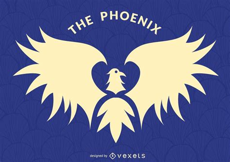 Phoenix Bird Label Logo Template - Vector Download