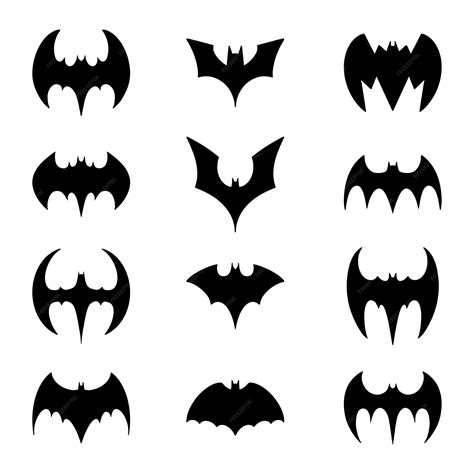 Premium Vector | Set of bat silhouette vector