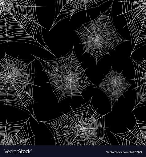 Hand drawing decorative cobweb seamless pattern Vector Image