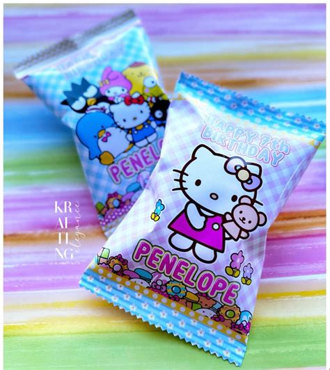 Party favors and custom treats - Hello Kitty Chip Bags Happy 7th Birthday, Chip Bags, Party ...