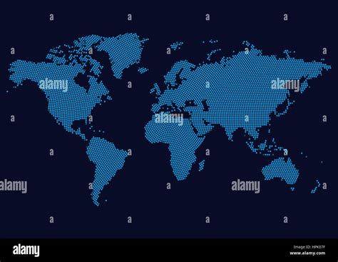 Continents flat world map Stock Vector Images - Alamy
