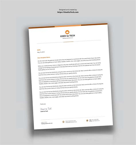 How To Insert A Letterhead Template In Word - Design Talk