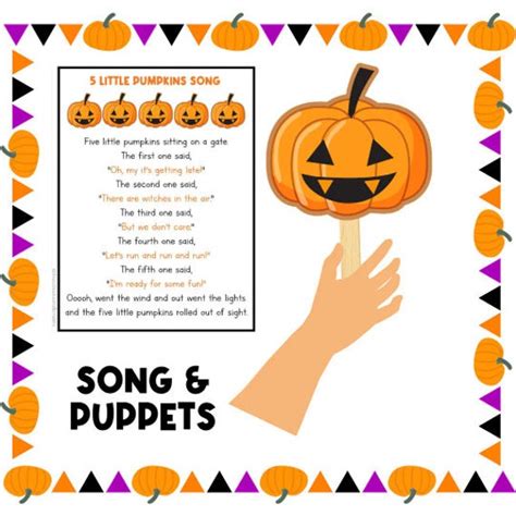 5 Little Pumpkins Song Halloween Songs Toddler Preschool - Etsy UK