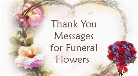 Thank You Messages for Funeral Flowers