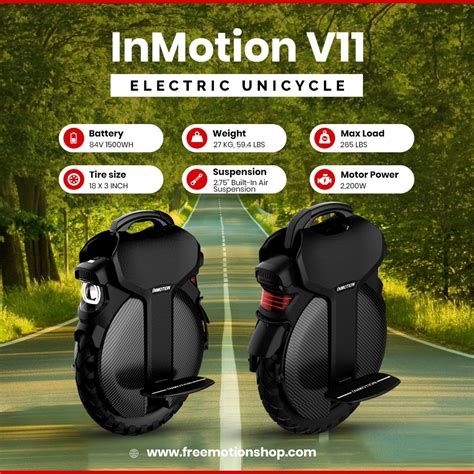 InMotion V11 Electric Unicycle | Air Shock Euc - FreeMotion | Unicycle, Inmotion, Electricity