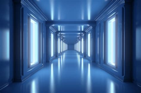 Premium AI Image | Illuminated corridor interior design Empty Room ...