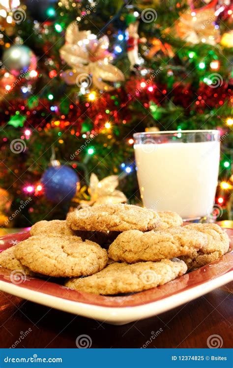 Christmas Milk And Cookies Royalty Free Stock Photo - Image: 12374825