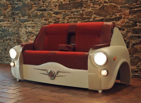 Sofa 600 Car Couch is Perfect for Car Lover's Living Room | Car part furniture, Garage furniture ...