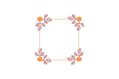 Pumpkin and Fall Leaves Border SVG Cut file by Creative Fabrica Crafts ...