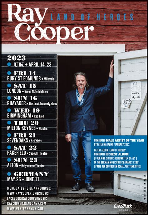 UK tour April – Ray Cooper