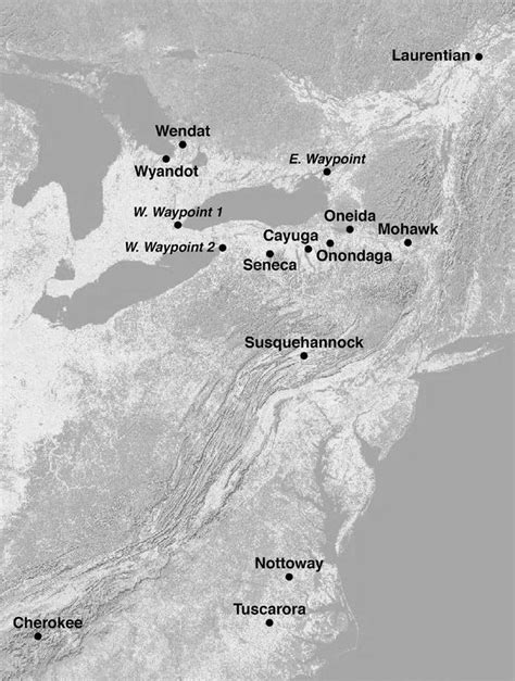 Map of the approximate geographic centers of the Iroquoian languages. | Download Scientific Diagram