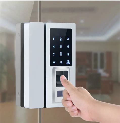 Touch Screen Digit Electronic Glass Door Fingerprint Lock For Glass Door Fingerprint ...