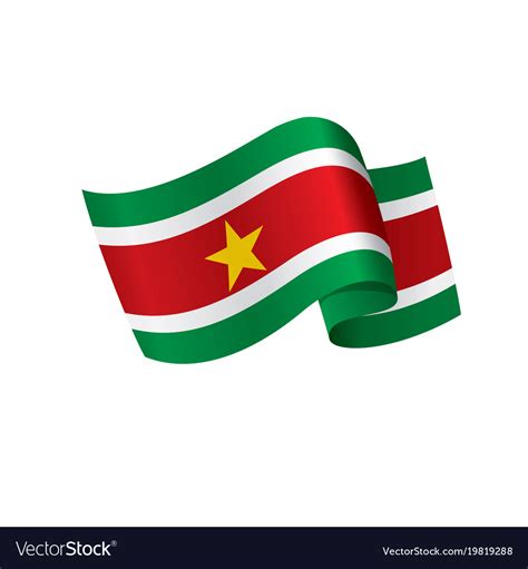 Suriname flag Royalty Free Vector Image - VectorStock