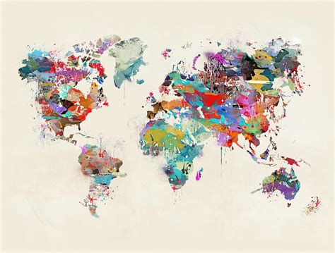 World Map Watercolor Painting by Bri Buckley - Fine Art America