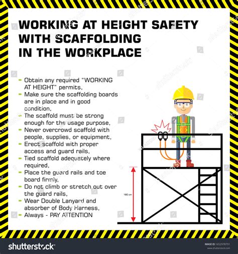 Safety Tips On Working Scaffolding Working 库存矢量图（免版税）1652978791 ...