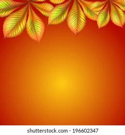 Illustration Orange Wallpaper Leaves Stock Vector (Royalty Free) 196602347 | Shutterstock