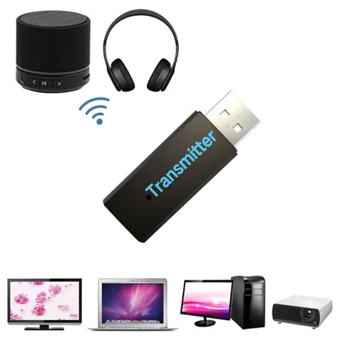 USB Bluetooth Transmitters Wireless Audio Music Stereo Adapter Dongle Receiver for TV PC ...