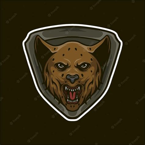 Premium Vector | Hyena head logo vector illustration