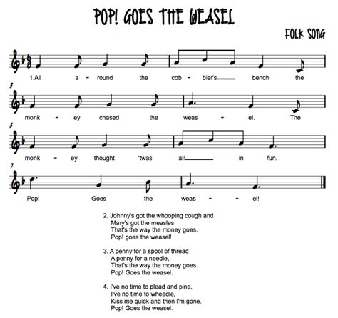 Music: pop goes the weasel